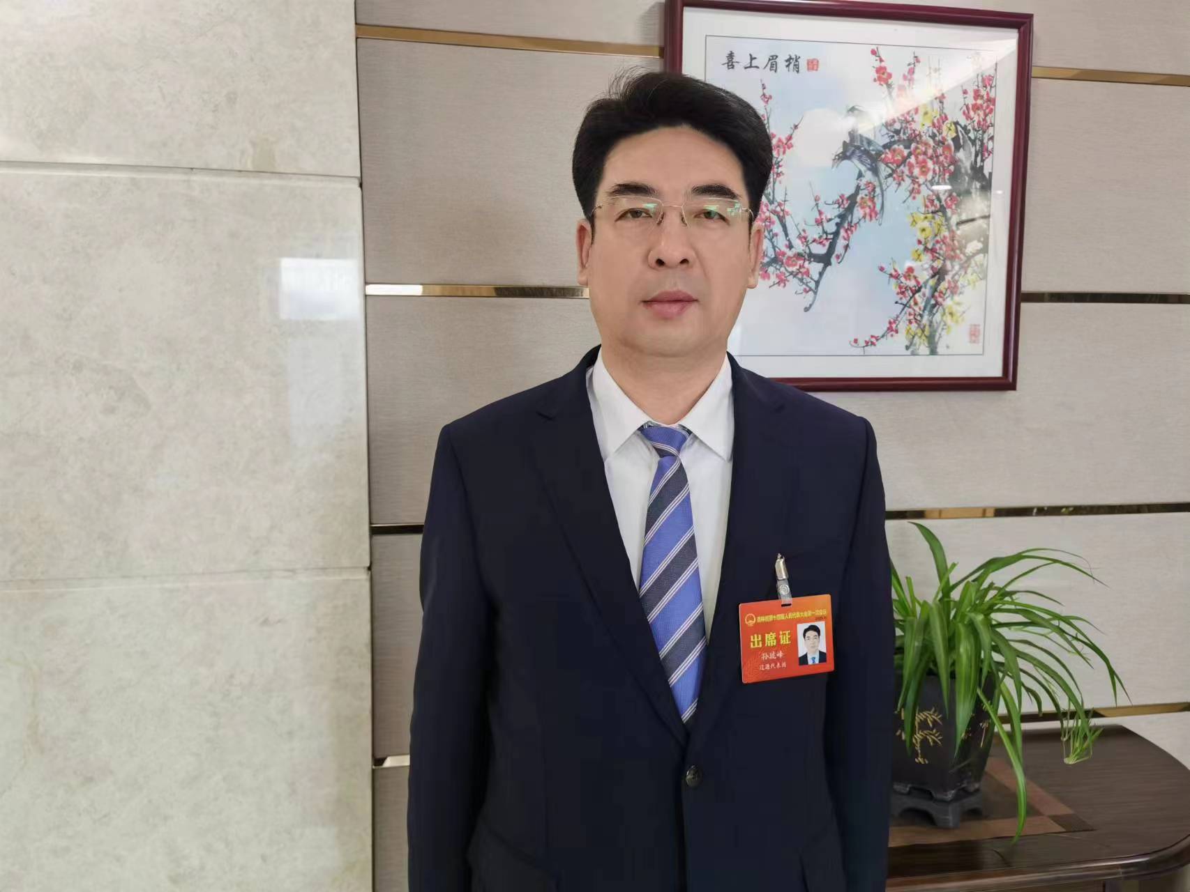 吉林省人大代表、遼源市西安區人民政府區長孫琥峰。