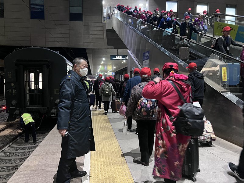 開年以來，長春火車站迎出行小高峰。長春火車站供圖