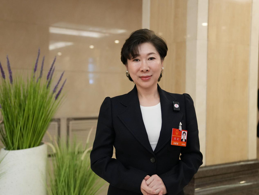 長春市人大代表、吉林動畫學院副董事長劉欣。人民網記者 李洋攝