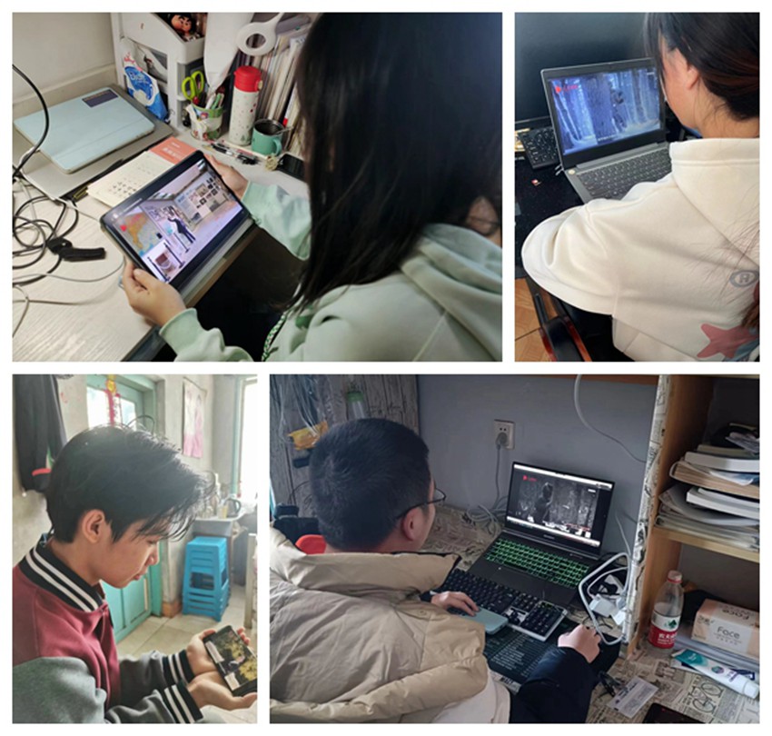 吉林省學子在線收看思政課程。
