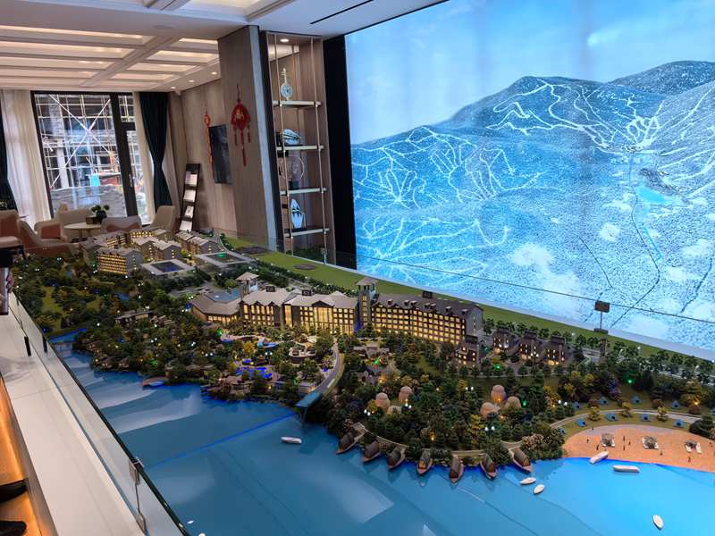 御壺溫泉國際度假村規劃沙盤。人民網記者 李洋攝