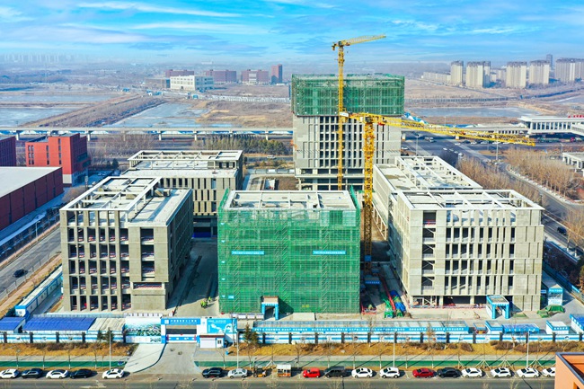 長春新區機器人及傳感器產業園項目建設現場。