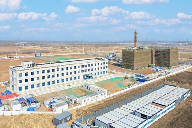 長春新區生物降解材料助劑產業園項目建設現場。