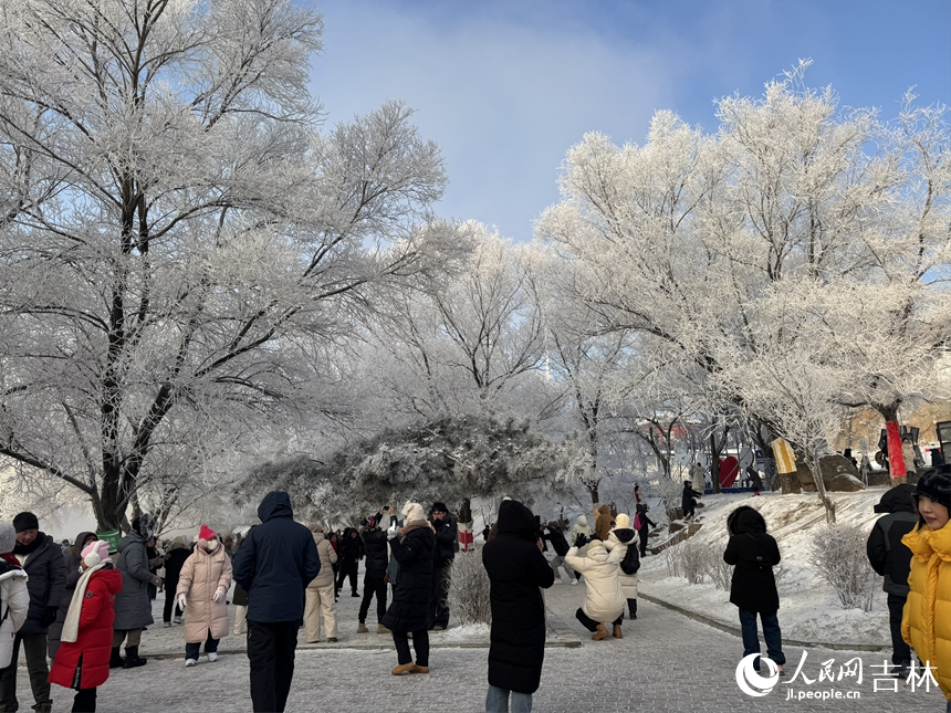 松花江畔游人如織。人民網記者 李思玥攝